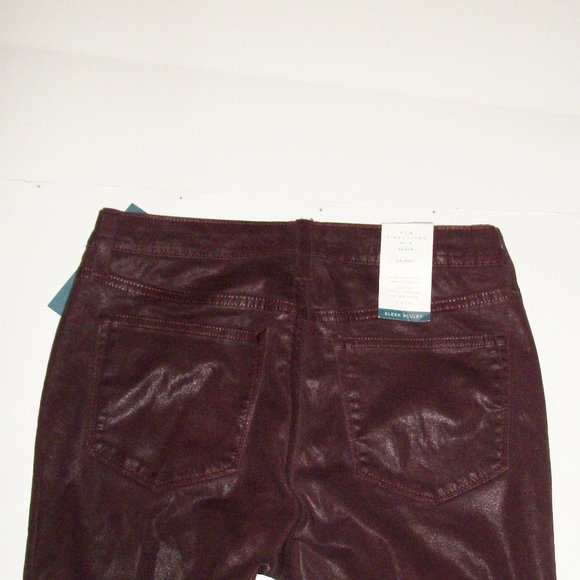 NEW DIRECTIONS 6 "Mulberry" Sleek & Sculpt Jeans NWT Wet Look Tummy Control - Picture 10 of 13